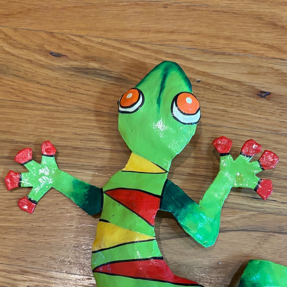 Colorful Artist Made Gecko Wall Art - Picture 3 of 5